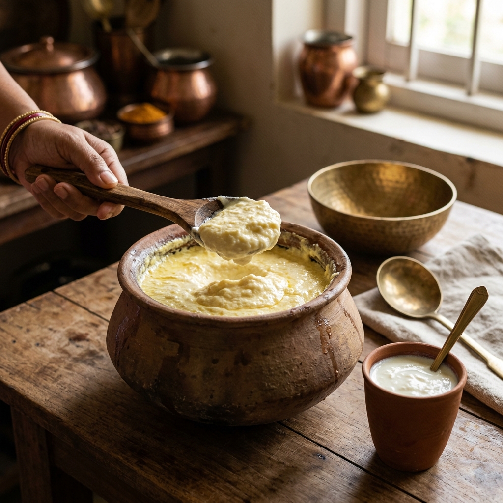 Traditional Thick Malai Dahi (Clay Matka)